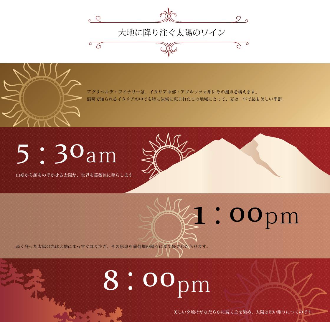 大地に降り注ぐ太陽のワイン